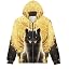 Gold Tree Fall Leaf Wolf