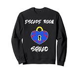 Este gráfico dice "Escape Room Squad" y muestra un candado como un corazón. Ideal para grupos de jugadores de juegos de sala de escape y aficionados a los enigmas. Encerrados en una habitación y resolviendo rompecabezas.