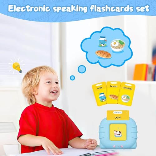 Image of Talking Flash Cards for Kids | 224-Word Learning Device for Toddlers | Montessori Learning Toys for Boys & Girls Ages 2-5 | Preschool Game & Birthday Present