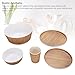 Riuulity Conjunto de Vajillas de Melamina Patrón de Grano de Madera Imagen de Riuulity Conjunto de Vajillas de Melamina Patrón de Grano de Madera