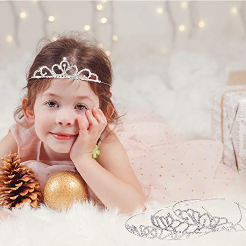 8 Pieces Girls Princess Tiara Crown Rhinestones Tiara Headband Crystal Toddler Crown For Wedding Birthday Crown Party (Vintage Style,Alloy, Rhinestones) #TOP3