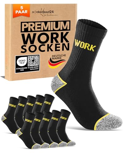Arbeitssocken Herren 47-50 WORK Socken Baumwolle 5 Paar