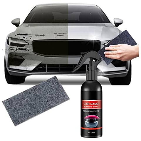 XIRUJNFD Car Scratch Repair Nano Spray, Nano Sparkle Cloth For Car Scratches, Car Nano Repairing Spray, Car Scratch Remover, Nano Car Scratch Removal Spray, Nano Spray for Cars (1Pcs 120ML) Cover