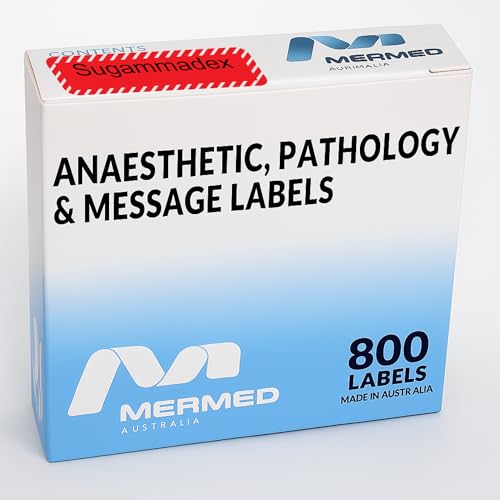 Etiquetas para jeringas anestésicas de Sugammadex sin látex para un marcaje seguro y permanente 2