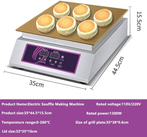 Commercial Pancake Maker,Japanese Souffle Pancake Maker,Commercial Non-Stick Souffle Maker Machine,60-240℃ Temp Control, Stainless Steel for Home Kitchen Restaurant ery(Double Head)