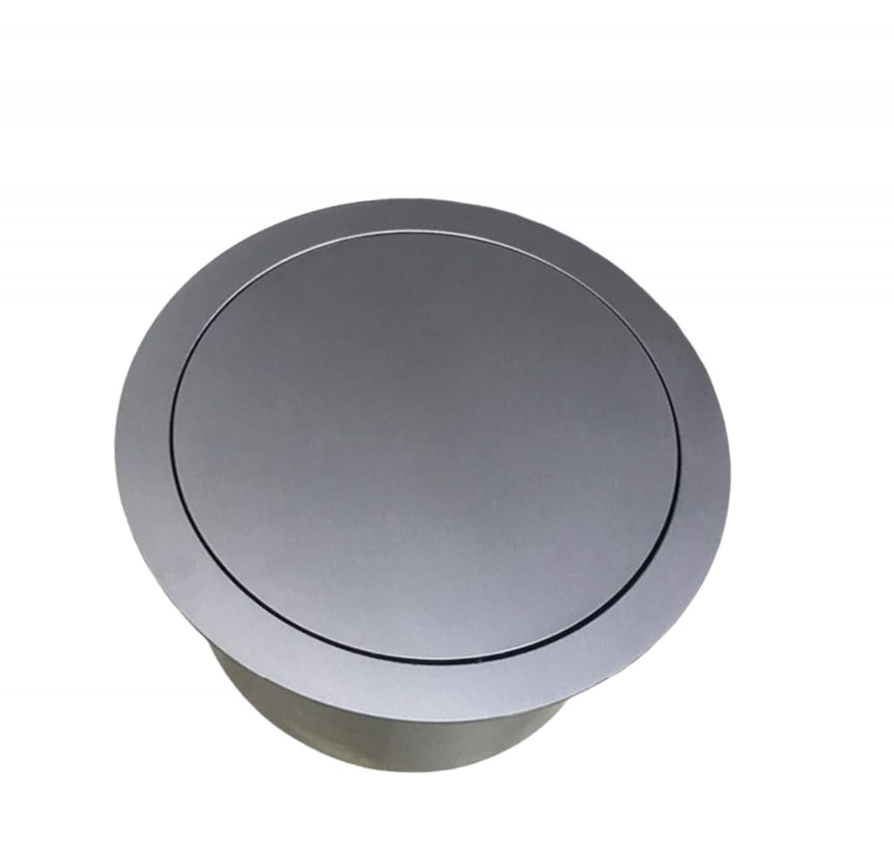 Recessed bin lids, Built-in Countertop Trash and Waste Chute Lid-Round Stainless Steel