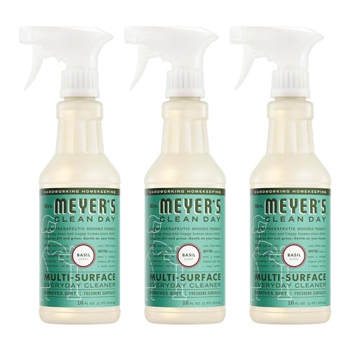Mrs. Meyer’s Clean Day  All-Purpose Cleaner Spray, Basil, 16oz, 3 bottles