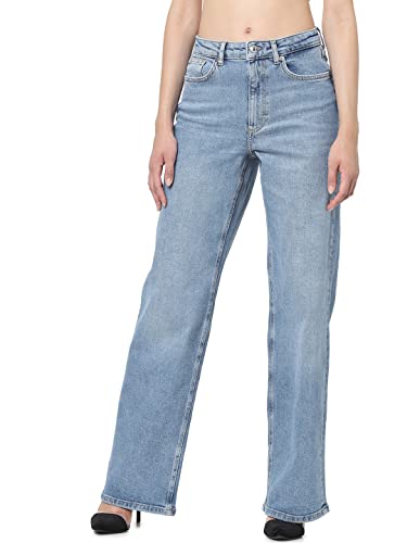 Only Jeans da Donna a Taglio Ampio ONLJUICY a Vita Alta Ampio Taglio Gamba Jeans, Media Blu Denim, 27W x 32L