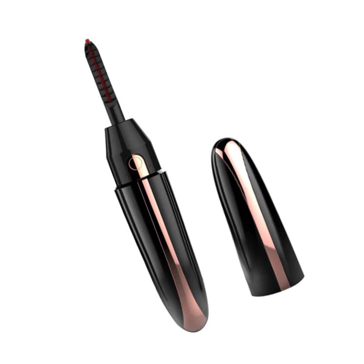 Rizador de Pestañas Recargable 450 Mah Abs Negro, 1 Set | Calefacción y Carga Usb, Diseño de Cabezal Humanizado, Área Térmica Amplia y Calentamiento Rápido