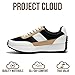 Project Cloud Womens Sneakers - Memory Foam Insole and Lightweight Spring Shoes - Non-Slip Lace Up Trendy Shoes - Fashion Sneakers for Women 2026 (Serena, Tan, 7)