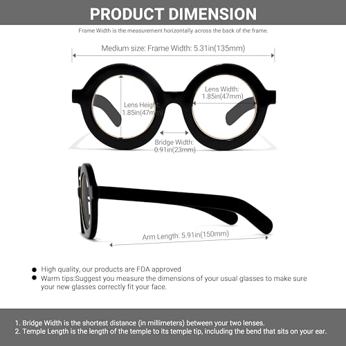 Image of VOOGLAM Retro Round Blue Light Blocking Glasses for Women Men Anti Eyestrain UV Eyewear Almon