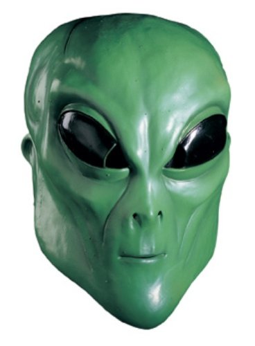 Rubie's Men's Green alien latex overhead mask Green One Size