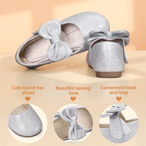 Image of PANDANINJIA Toddler Dress Shoes Flower Girls Ballet Flats