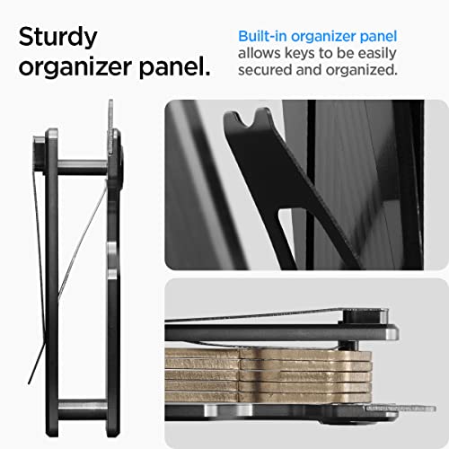 Spigen Metal Fit Key Chain Key Holder Metallic Key Organizer Minimalist Compact Keyholder With Key Ring - Black #TOP3