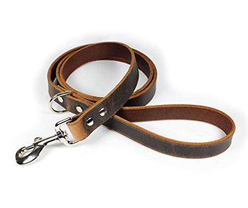 thick leather dog leash