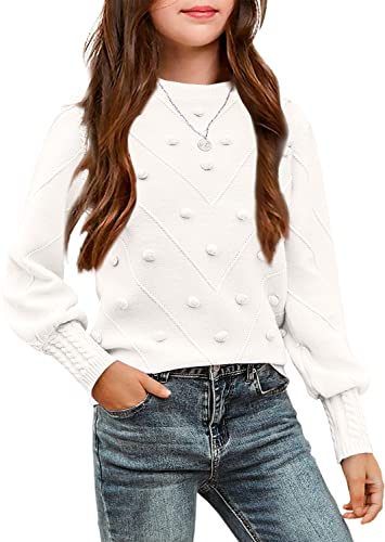 Arshiner Girls Lantern Sleeve Sweater Jumper Top