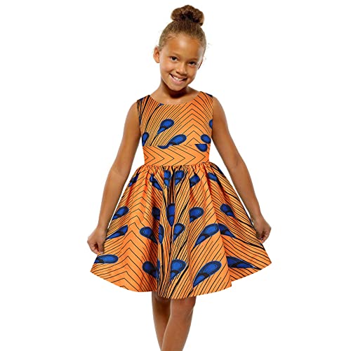 Cute Kids Girls African Dress Toddler Traditional Style Print Dresses Bohemian Ethnic Sleeveless Clothes Com Dress3