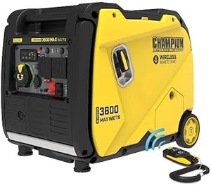 Champion Power Equipment 3600 Watt Petrol Digital Hybrid Inverter - 224cc Engine, 14 hour run time, Ultra-quiet and light, Clean Power hybrid generator, economy mode to save fuel & surge protection