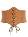 Women's Cross Tied Stretch Belt(2XL,Brown2 499-6)