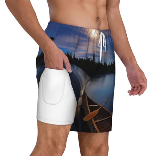 Short de bain Moonlit Canoe Allagash River de qualité - 3