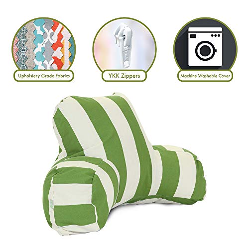 Majestic Home Goods Vertical Stripe Reading Pillow, Sage #TOP1