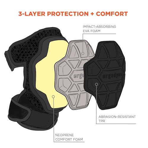 Image of Ergodyne ProFlex 575 Hard Cap Foam Knee Pad, Non-Marring Knee Pads