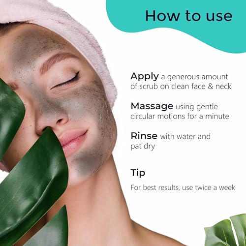 Image of Pilgrim Pack of 2 Face Scrub for De Tan, Exfoliation, Glowing Skin, Blackhead Removal, Dry, Oily, Combination Skin, Men and Women, Vegan, Korean Beauty Secrets, 100g+100g