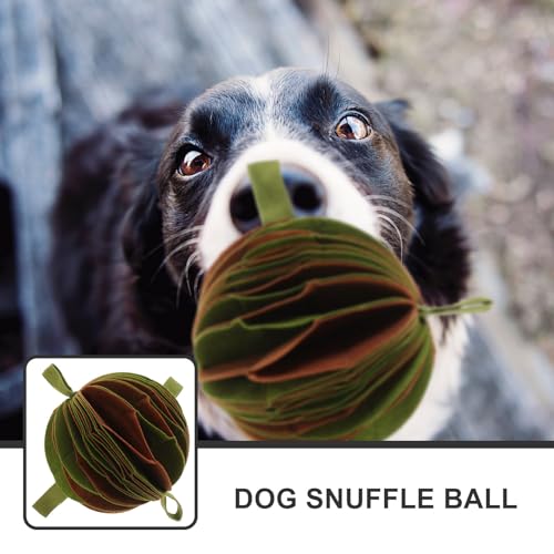 POPETPOP Schnüffelball für Hunde aus Polyester Unzerstörbares Trainingsspielzeug zur Beschäftigung des Kauinstinkts für Langsames Füttern und Spielerisches Lernen-7