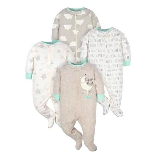 Gerber Baby 4-Pack Sleep N' Play, Elephants, 0-3 Months