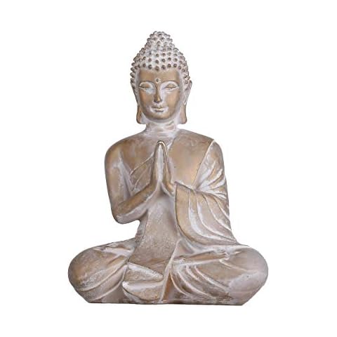 TERESA'S COLLECTIONS Praying Buddha Statue for Home Decoration, Meditation Buddha Ornament Serene Decorative Figurine for Tabletop Desktop Spiritual Living Room Decor, Yoga Zen(6.3 Inch) Cover