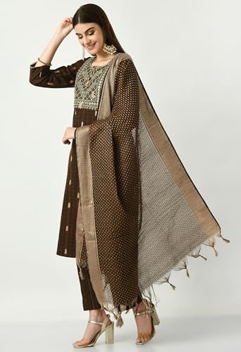 AnjuShree Choice Women Indian Embroidered kurti set for women with dupatta | ORDER 1 SIZE BIGGER4