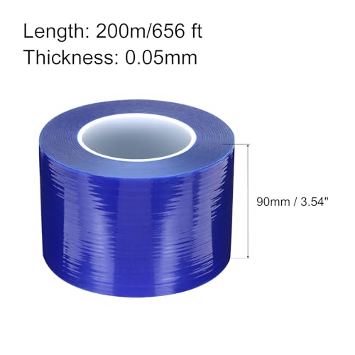 Image of MECCANIXITY Removable Protective Film Tape, 3.54 Inch x 656 Ft Surface Protective Scratch Film Tape Roll for Furniture, Electrical Appliances, Blue