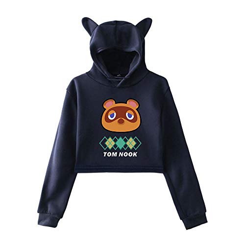 De Las Mujeres Animal Crossing: New Horizons Sudaderas con Capucha de Manga Larga con Capucha de Orejas de Gato Ocasionales Cover