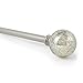 Sheffield Home Window Treatment Mercury Glass Drapery Curtain Rod Set in Silver, 66''- 120''