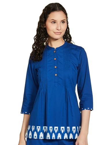 Image of Amazon Brand - Myx Women Cotton Regular Fit Casual Kurti (Available in Plus Sizes)