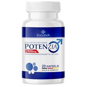 NEU: POTENZIA Kapseln hochdosiert für aktive Männer mit Sofortwirkung – extra stark abgestimmt auf die Bedürfnisse für den Mann – Premium Qualität mit L-Arginin und Zink