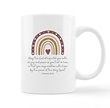 kunlisa Boho Christian Mug - Inspirational Christian Gift, Romans 15:13, Bible Verse Scripture Mug, Religious Mug, 11 oz Ceramic