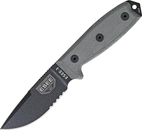 Dianova ES3SCP Model 3 Part Serrated Tactical Knives