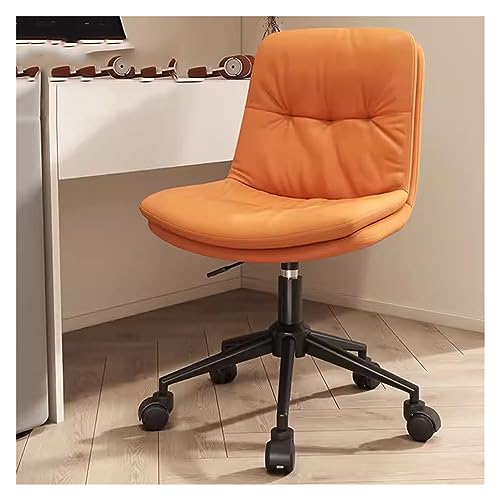Chaise de vanité roulante orange compacte pour maximiser les petits bureaux