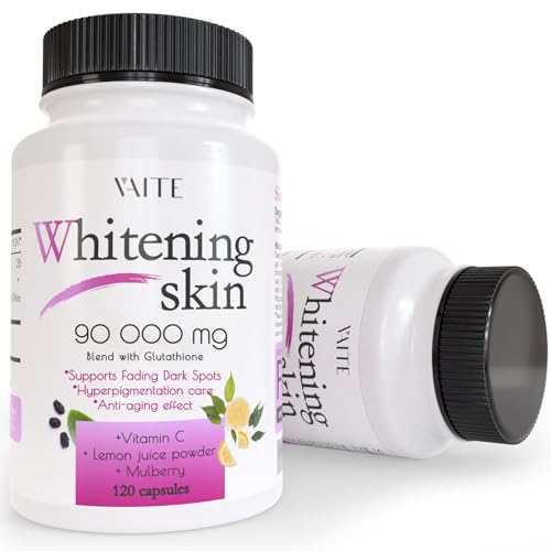 VAITE Glutathione Whitening Pills - Dark Spots & Acne Scar Remover - 90000mg - Vegan Skin Bleaching...