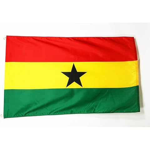 AZ FLAG Ghana Flag 3' x 5' - Ghanaian flags 90 x 150 cm - Banner 3x5 ft Cover