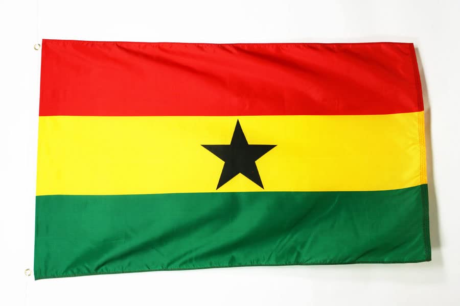 AZ FLAG, Ghana Flag, 2x3 Ft, Light Polyester Ghanaian Banner with Two Brass Eyelets, Fade Resistant, Vivid Colors