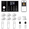 LWOHSI Alarm System for Home Security,Wireless Home Security Systems with Tuya APP Alerts,6 Door/Window Sensor,3 Motion Detectors,Remote,Work with Alexa and Google for Villa,Apartment,Kids Safety