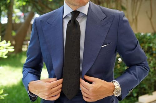Image of OTAA Floral Necktie Casual Ties for Men - Perfect Neck Tie for Groomsmen Wedding Ties or Formal Occasions