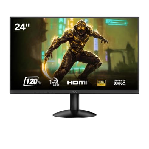 Image of AOC 24B30H2 24 Inch (23.8 inch) FHD IPS Monitor | 120Hz Refresh Rate | 1ms Response Time | Adaptive Sync | 3-Side Frameless | HDMI & VGA | Low Blue Mode | VESA Mount