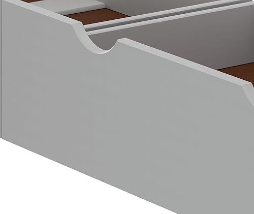 Miniatura 5 de Cajones de almacenamiento debajo de la cama, juego de 2, organizadores con ruedas de madera maciza, se adapta a marcos de cama de 9.75 pulgadas o