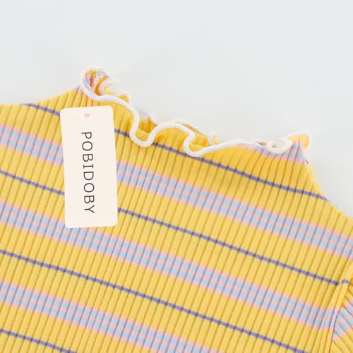 Image of POBIDOBY Rainbow Long Sleeve Shirts for Girls, 1 Pack