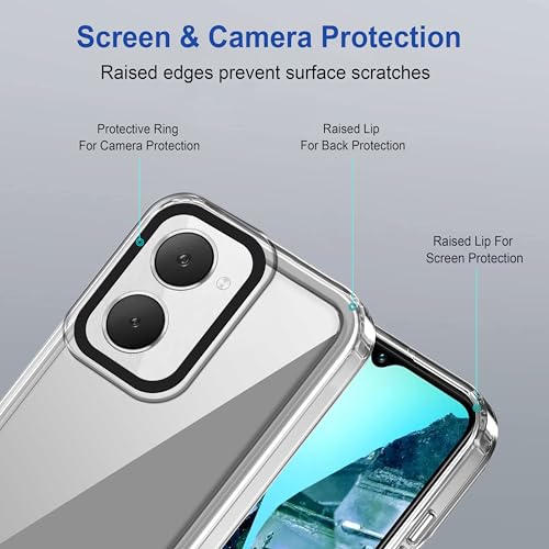 Image of amazon basics Back Case Cover for Vivo Y18e | Compatible for Vivo Y18e Back Cover | Case Cover with Camera Protection | (TPU + PC | Transparent)