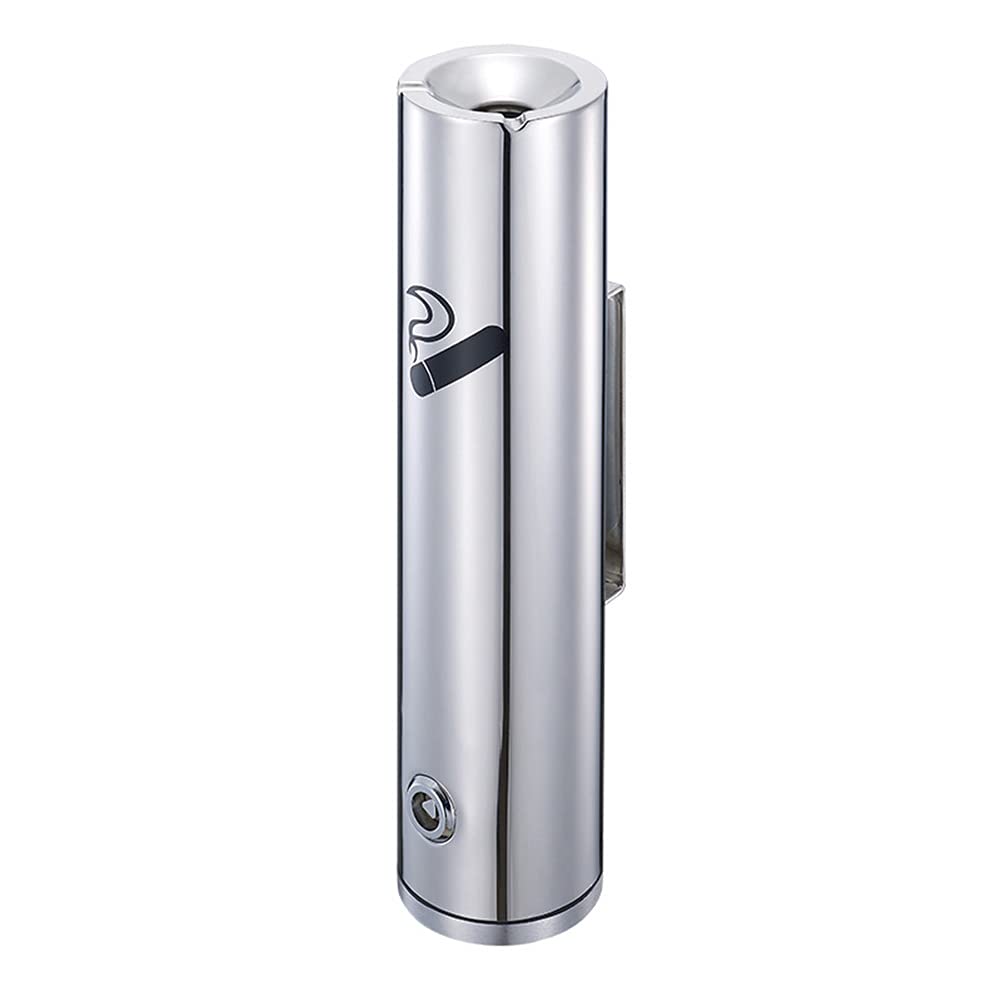 ashtray, Lockable Stainless Steel Cigarette Butt Post for Communal Smoking Areas