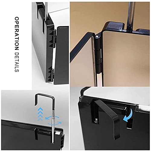 PEALOV Self Cut Mirror 360 3-zijdig spiegelsysteem, 360 ° kappersspiegel, drie zijspiegels voor het zelf knippen van het… - Afbeelding 7